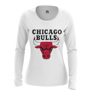 Merch Women'S Long Sleeve Chicago Bulls Logo Basketball
