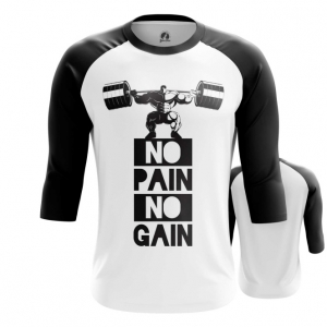 Men’s Raglan No pain no gain Powerlifting Idolstore - Merchandise and Collectibles Merchandise, Toys and Collectibles 2