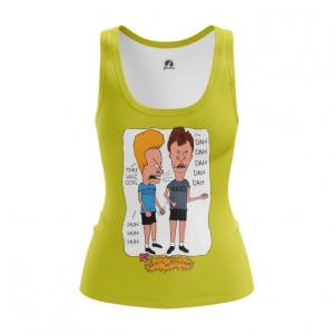 Collectibles Women'S Tank Beavis And Butthead Yellow Print Vest