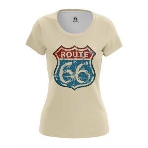 Women’s t-shirt Route 66 Road Print Top Idolstore - Merchandise and Collectibles Merchandise, Toys and Collectibles 2