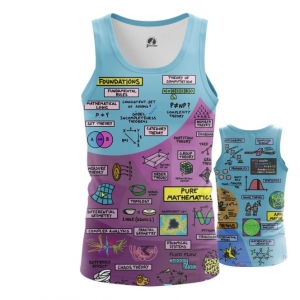 Men’s tank Math Science Print Vest Idolstore - Merchandise and Collectibles Merchandise, Toys and Collectibles 2