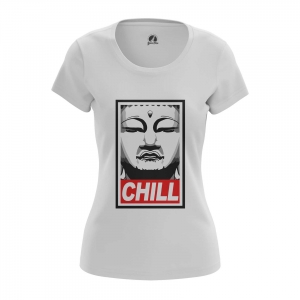 Women’s t-shirt Buddha Chill Print Red Top Idolstore - Merchandise and Collectibles Merchandise, Toys and Collectibles
