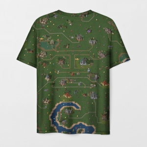 T-shirt Heroes 3 map print green Idolstore - Merchandise and Collectibles Merchandise, Toys and Collectibles