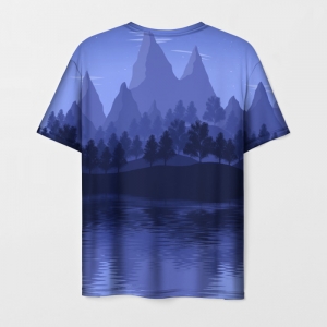 Men’s t-shirt Firewatch Game Dark Blue Art Idolstore - Merchandise and Collectibles Merchandise, Toys and Collectibles