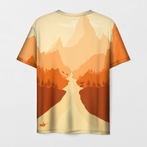 Men’s t-shirt Firewatch Animals Landscapes Deer Idolstore - Merchandise and Collectibles Merchandise, Toys and Collectibles