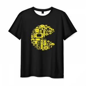 Merch T-Shirt Pac Man Black Print Clothes