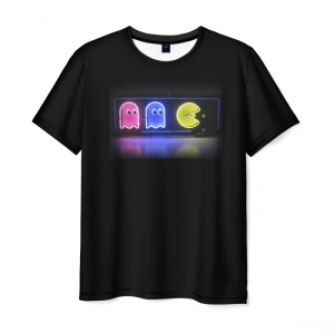 Merch T-Shirt Neon Stuff Pac Man Black