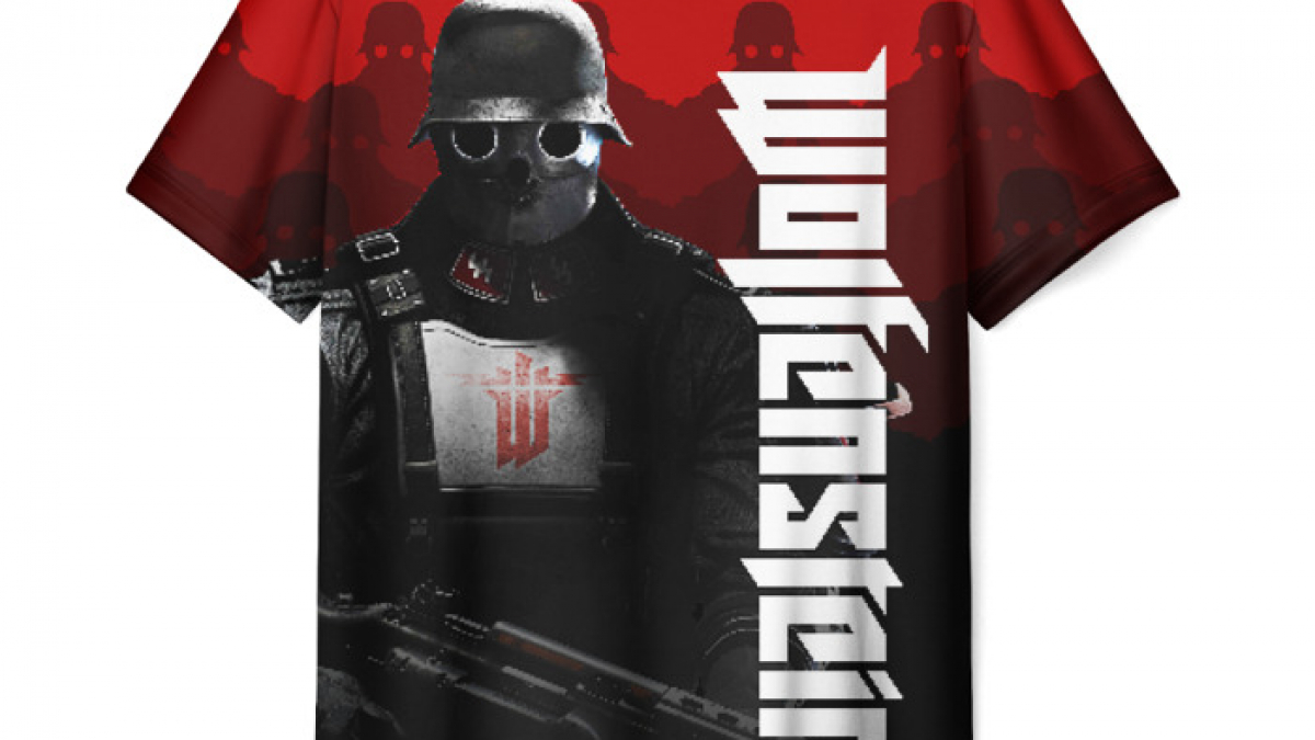 Buy T-shirt Wolfenstein Red Game Print - IdolStore