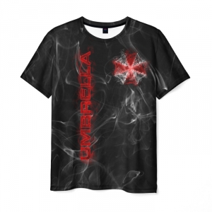 Merch T-Shirt Umbrella Resident Evil Smoke Black