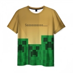 Merch T-Shirt Minecraft Print Merchandise Yellow