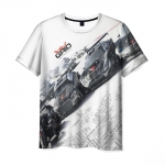 Merchandise T-Shirt Grid Car Game White Print