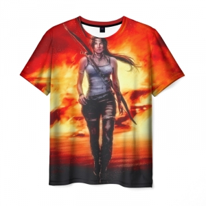 Collectibles T-Shirt Tomb Raider Fire Print