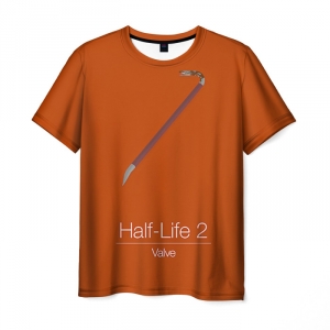 Collectibles T-Shirt Tire Iron Half-Life Orange Print
