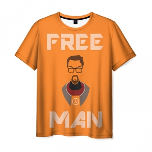 Collectibles T-Shirt Half-Life Free Man Orange