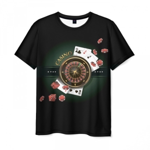 Merchandise T-Shirt Stars Poker Black Print
