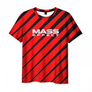 Merch T-Shirt Mass Effect Logo Red Print