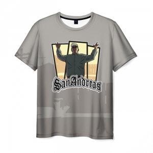 Merchandise T-Shirt Game Gta Sa Ryder Gray Merch