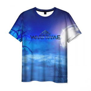 Merchandise T-Shirt Warframe Landscape Print Blue