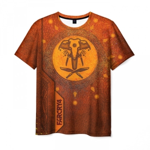 Merchandise T-Shirt Far Cry Emblem Print Brown