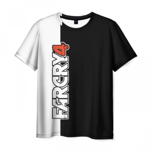 Merchandise T-Shirt Far Cry Black White Print Merch