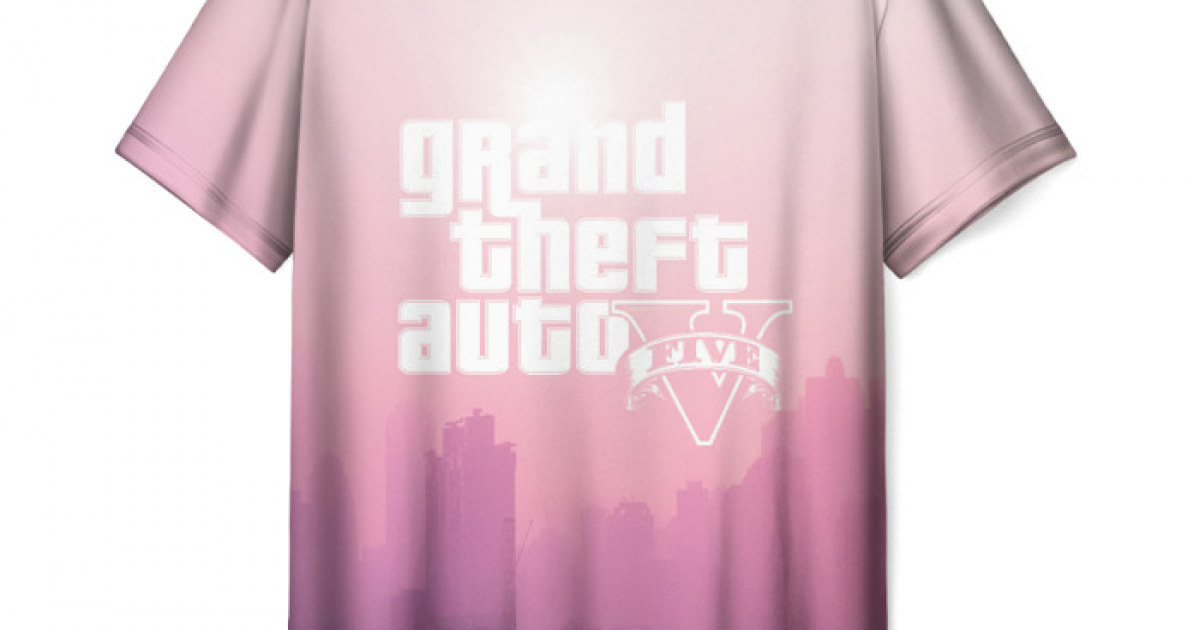 T-shirt GTA Pink Gradient Design - Idolstore - Merchandise And Collectibles