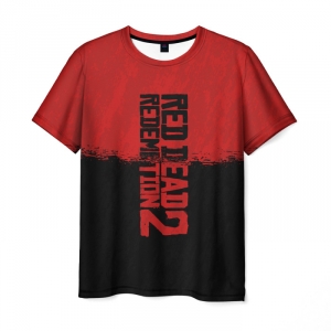 Merchandise T-Shirt Red Dead Redemption 2 Red Black