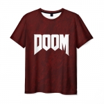 Collectibles T-Shirt Doom Game Sign Title Red