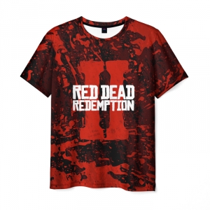 Merchandise Men'S T-Shirt Red Dead Redemption 2 Red Logo
