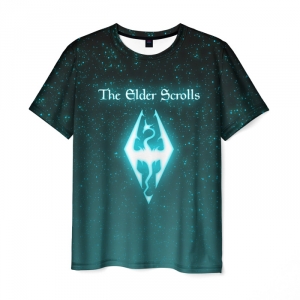 Merch Men'S T-Shirt Elder Scrolls Glowing Sign Logo