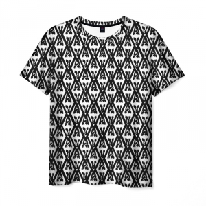 Merch Men'S T-Shirt Elder Scrolls Pattern Skyrim Logo