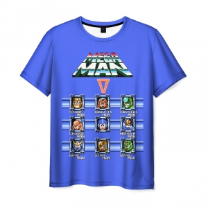 Collectibles Men'S T-Shirt Mega Man 5 Apparel Tetris 8 Bit