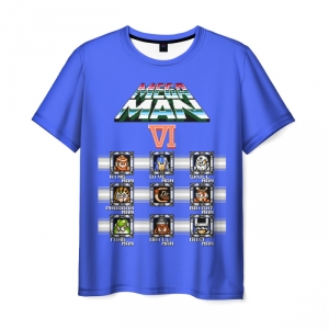 Collectibles Men'S T-Shirt Mega Man 4 Logo Tetris 8 Bit