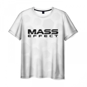 Merch Men'S T-Shirt Mass Effect Game Sign Print White