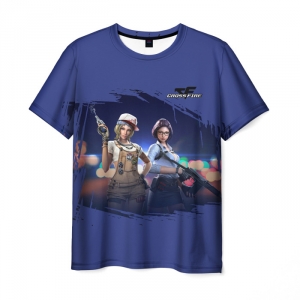 Men’s t-shirt CrossFire Blue Gaming print Idolstore - Merchandise and Collectibles Merchandise, Toys and Collectibles 2