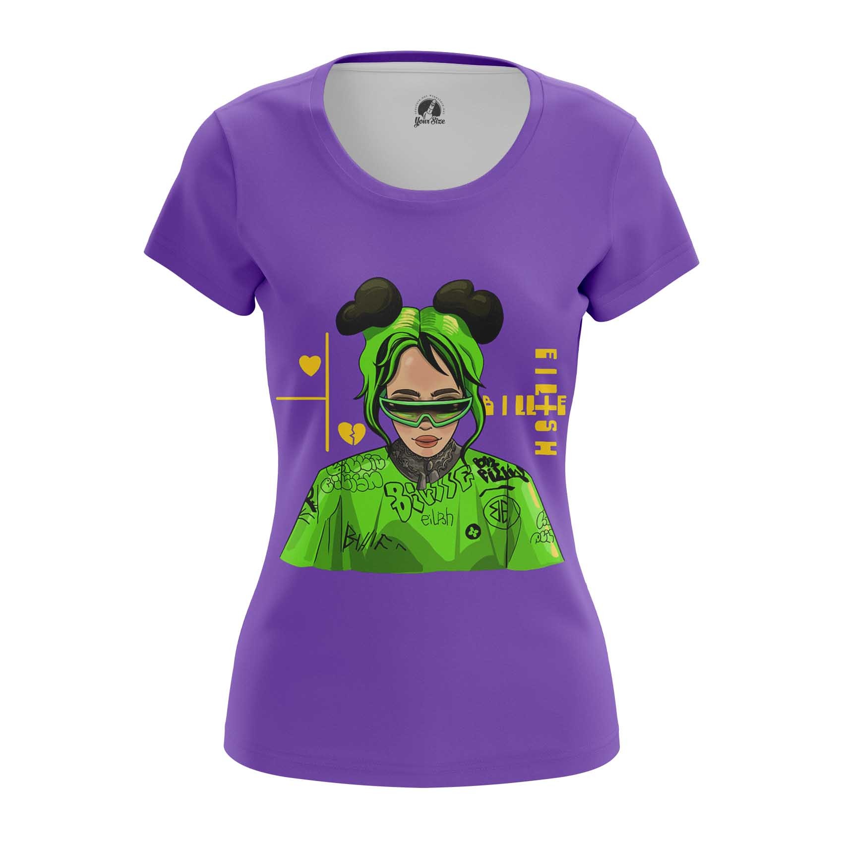 Buy Women's Raglan Sleeve Billie Eilish Green Hair Purple ...