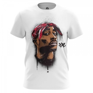 Men’s t-shirt 2pac Shakur White Print Rap Top Idolstore - Merchandise and Collectibles Merchandise, Toys and Collectibles