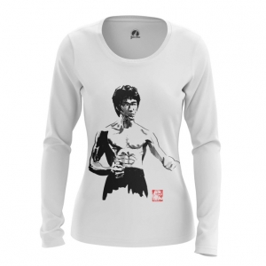 Merchandise Women'S Long Sleeve Bruce Lee Black And White Print