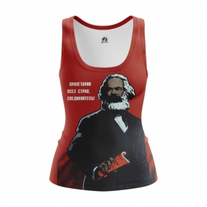 Women’s vest Karl Marx Marxism Red Art top Tank Idolstore - Merchandise and Collectibles Merchandise, Toys and Collectibles 2