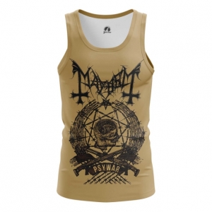 Merchandise Men'S Vest Mayhem Black Metal Band Psywar Top