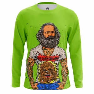 Men’s long sleeve Karl Marx Green Fun Print Idolstore - Merchandise and Collectibles Merchandise, Toys and Collectibles 2