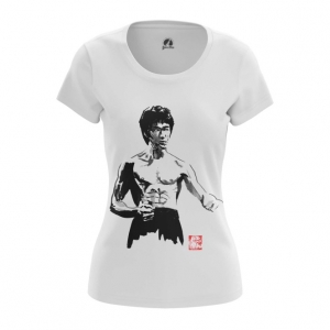 Merchandise Women'S T-Shirt Bruce Lee Black And White Print Top