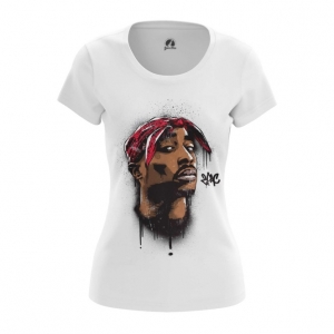Women’s t-shirt 2pac Shakur White Print Rap Top Idolstore - Merchandise and Collectibles Merchandise, Toys and Collectibles 2