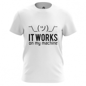 Merchandise Men'S T-Shirt It Works On My Machine Web Coding Humor Top
