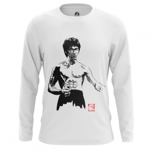 Merchandise Men'S Long Sleeve Bruce Lee Black And White Print
