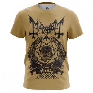 Merchandise Men'S T-Shirt Mayhem Black Metal Band Psywar Top