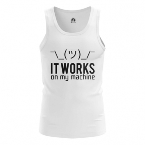 Merchandise Men'S Vest It Works On My Machine Web Coding Humor Top