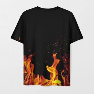 Men’s t-shirt The Last of Us text fire black Idolstore - Merchandise and Collectibles Merchandise, Toys and Collectibles