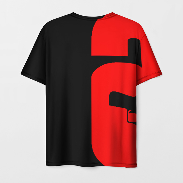 Merchandise Men T-Shirt Rainbow Six Siege Black And Red