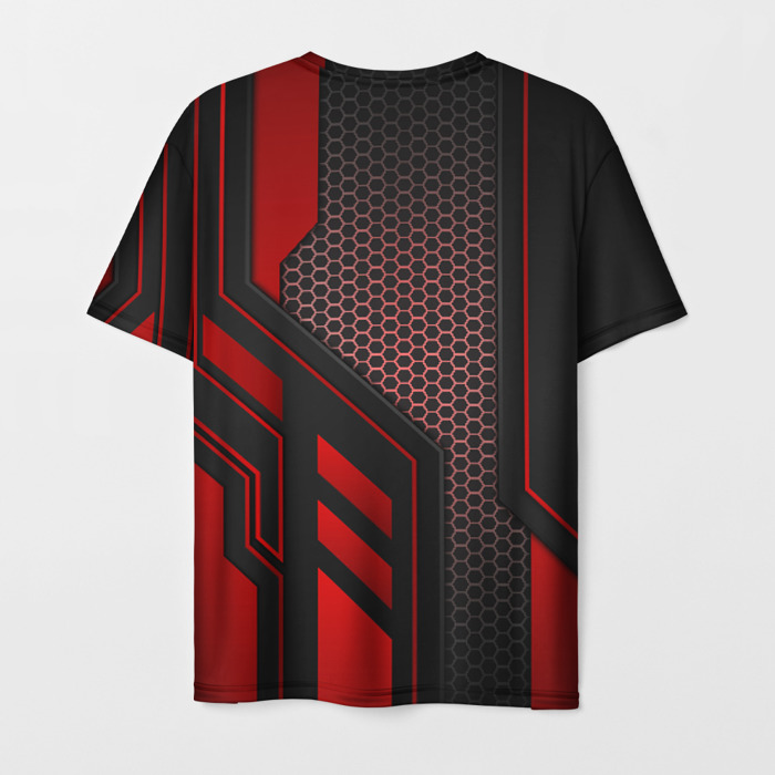 Merch Men T-Shirt Cyberpunk 2077 Red Grid Hex