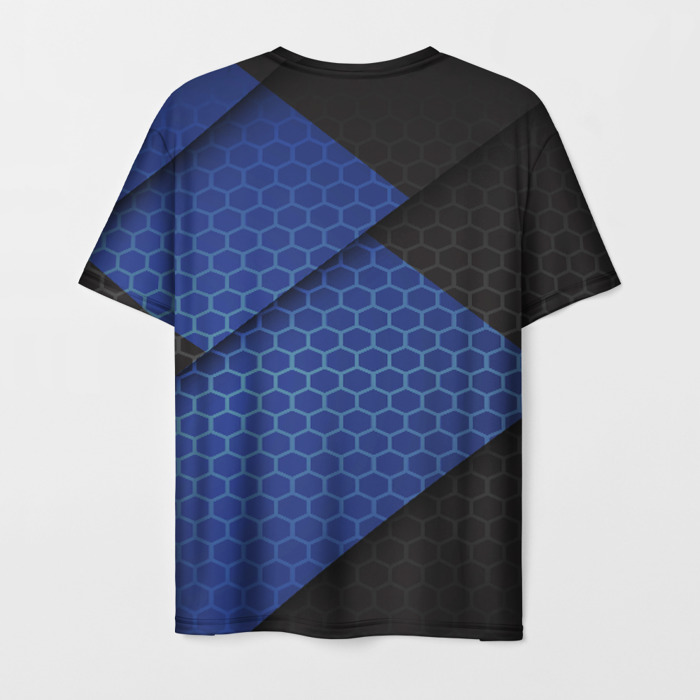Merch Men T-Shirt Metro 2033 Exodus Blue Grid